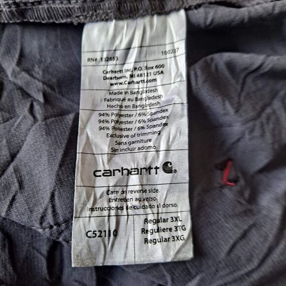 Carhatt Mens Gray Pink Elastic Waist Pull On Cargo RIP STEP SCRUB Pants Size3XL - Picture 14 of 16